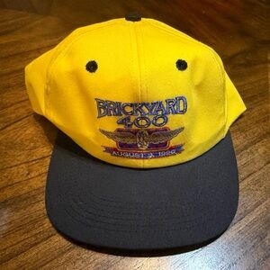 Vintage 1996 Brickyard 400Yellow and Black Brickyard 400 Cap